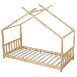 Lit cabane pour enfant 190x90cm en bois GASPARD - HAPPY GARDEN