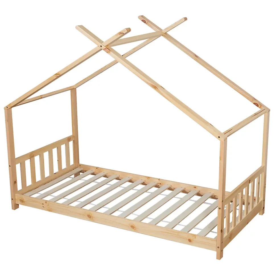 Lit cabane pour enfant 190x90cm en bois GASPARD - HAPPY GARDEN