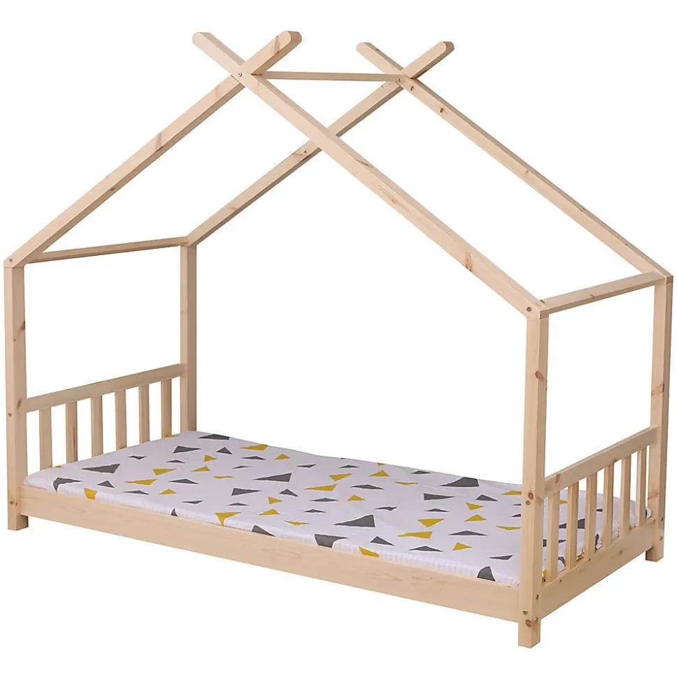 Lit cabane pour enfant 190x90cm en bois GASPARD - HAPPY GARDEN