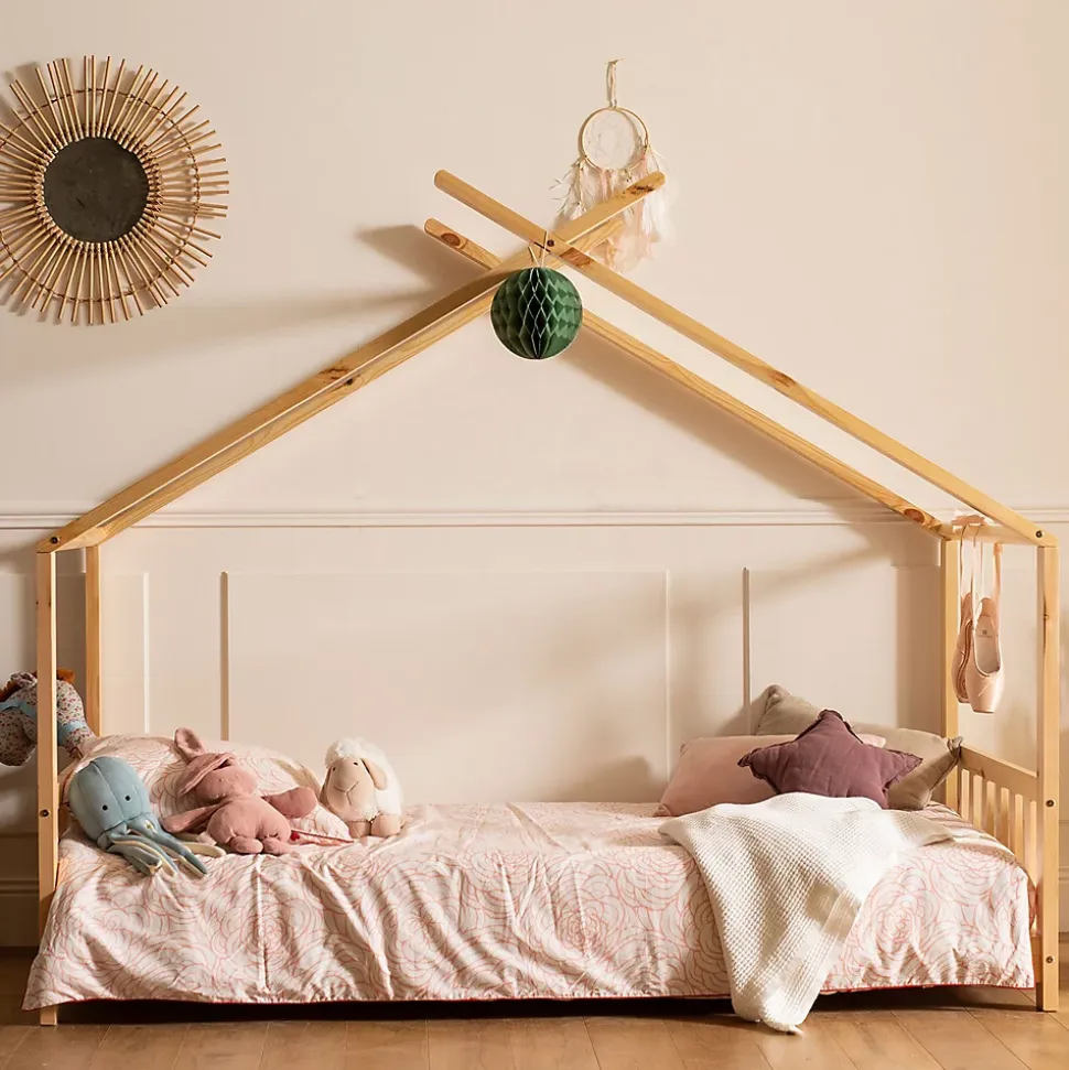 Lit cabane pour enfant 190x90cm en bois GASPARD - HAPPY GARDEN