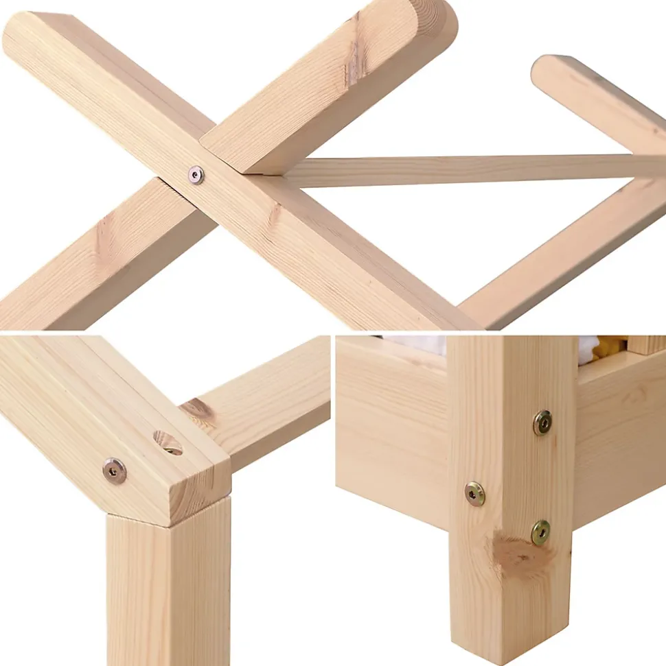 Lit cabane pour enfant 190x90cm en bois GASPARD - HAPPY GARDEN