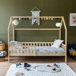 Lit cabane pour enfant 190x90cm en bois MARCEAU - HAPPY GARDEN