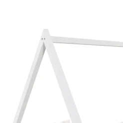 Lit cabane SILA 90 x 190 cm, en pin massif blanc