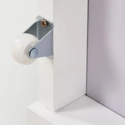 Lit cabane 90x190 cm - Lit mi-hauteur avec protection antichute et 2 tiroirs - Bois massif - Sans Matelas - Blanc