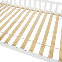 Lit cabane Ydre bois de pin 120 x 200 cm blanc en.casa