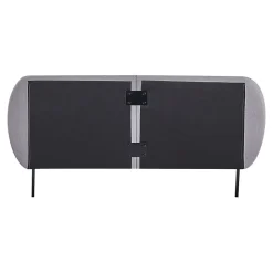 Lit capitonné Porvoo 140 x 200 cm gris en.casa