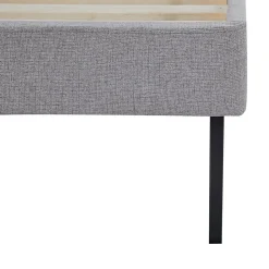 Lit capitonné Porvoo 90 x 200 cm gris en.casa