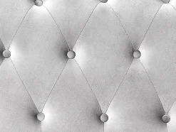 Lit chesterfield 160 x 200 cm - Velours - Gris clair - TONGERLA