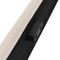 Lit Coffre 180 x 200 cm - Lit Double avec Grand Espace de Rangement - Structure en Lin et Métal - Sans Matelas - Beige