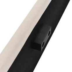 Lit coffre 180 x 200 cm - Lit Double avec Sommier à Lattes - Lin Bois Métal - Sans Matelas - Beige