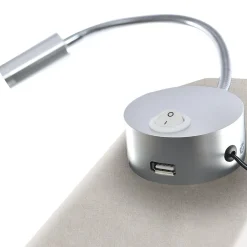 Lit Coffre 160 x 200 Cm - Lit Double avec Lampe de Lecture et Charge USB - Bois Massif et PU - Sans Matelas - Beige