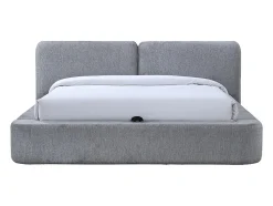 Lit coffre 140 x 190 cm - Tissu - Gris - JUDALO de Maison Céphy