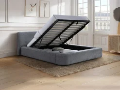 Lit coffre 140 x 190 cm - Tissu - Gris - JUDALO de Maison Céphy