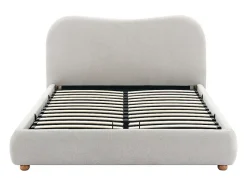 Lit coffre 160 x 200 cm - Tissu - Beige - VANARI