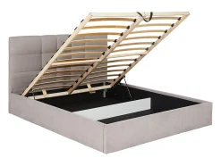 Lit coffre 180 x 200 cm - Tissu - Beige - ELIAVA