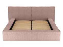 Lit coffre 180 x 200 cm - Velours côtelé - Rose - TIMANO