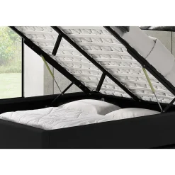 Lit coffre 140 x 190 cm noir - KENNINGTON