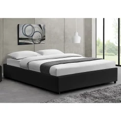 Lit coffre 140 x 190 cm noir - KENNINGTON