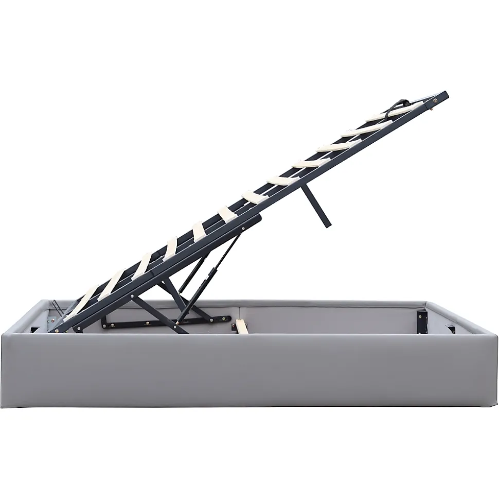 Lit coffre - 180x200 cm - montage rapide - 2 x 14 lattes - confort optimal - design moderne -