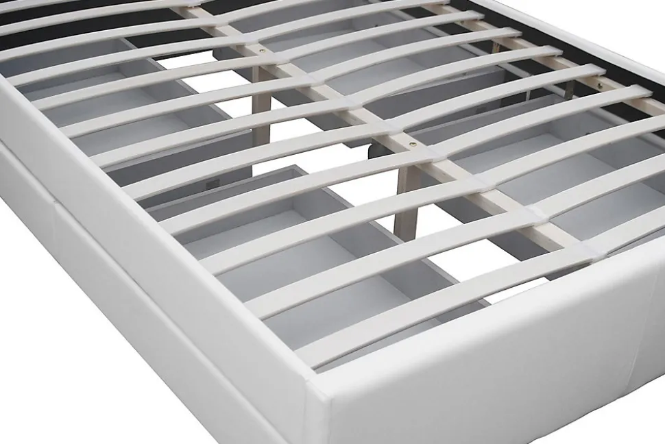 Lit coffre avec LED 160 x 200 cm blanc - ENFIELD