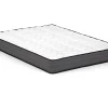 Lit coffre avec pont 140 x 190 cm - Coloris : Naturel et noir + Matelas - LUDARO