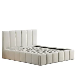 Lit coffre beige Madeleine 180x200 cm