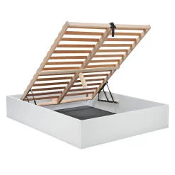 Lit coffre BILBAO 140x190 cm + sommier / blanc