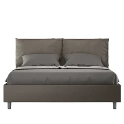 Lit coffre capitonné Antea 160x210 simili cuir cappuccino