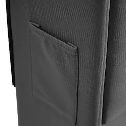 Lit coffre capitonné 160x200cm avec LED et Ports de charge USB - tissu en Lin - tête de lit avec espace de rangement - Gris