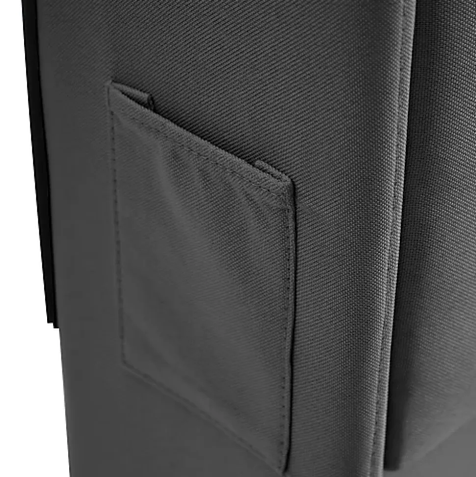 Lit coffre capitonné 160x200cm avec LED et Ports de charge USB - tissu en Lin - tête de lit avec espace de rangement - Gris