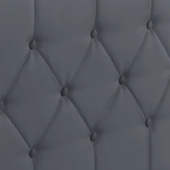 Lit coffre double AUSTIN avec tête de lit et sommier 160 x 200 cm PVC gris