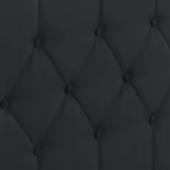 Lit coffre double AUSTIN avec tête de lit et sommier 160 x 200 cm PVC noir