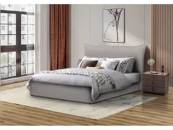 Lit coffre double "Megeve" 140 x 200 cm Gris