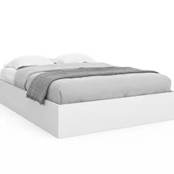 Lit coffre double SANDSIDE avec sommier 160 x 200 cm blanc