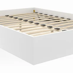 Lit coffre double SANDSIDE avec sommier 160 x 200 cm blanc