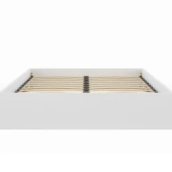 Lit coffre double SANDSIDE avec sommier 160 x 200 cm blanc