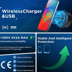 Lit Coffre Double 140x200 cm avec LED et Port USB, Lit Rembourré Moderne avec Coffre Hydraulique - Lin Naturel - Sans Matelas