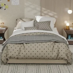 Lit Coffre Double 140x200 cm, Lit Adulte et Ado avec Vérins Hydrauliques, Cadre Moderne, Velours Hollandais Beige, Sans Matelas