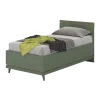 Lit coffre enfant NOKI 100x200 cm vert et bois Style scandinave