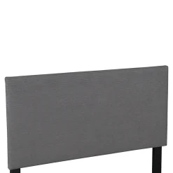 Lit coffre Juva rembourré avec velours côtelé 90 x 200 cm gris Corium