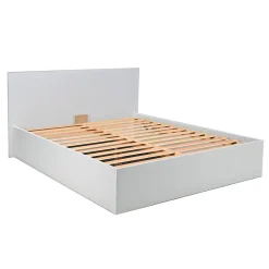 Lit coffre MADRID 140x200 + 1 sommier / Blanc