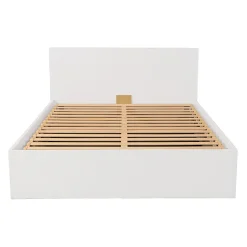 Lit coffre MADRID 140x200 + 1 sommier / Blanc