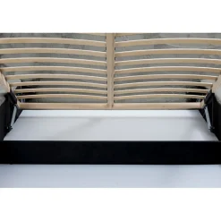 Lit coffre ORLANE Gris Charbon minéral polaire 140x200 cm Sommier relevable Design haut de gamme