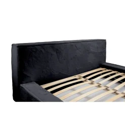 Lit coffre ORLANE Noir Ardoise polaire 160x200 cm Sommier relevable Design haut de gamme