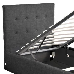 Lit coffre PARMA 90x190 + 1 sommier / Gris foncé