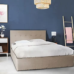 Lit coffre PARMA 140x190 + 1 sommier / Beige