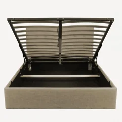 Lit coffre PARMA 140x190 + 1 sommier / Beige