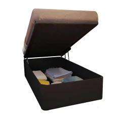 Lit coffre SPIRO 90x200 + 1 sommier / Noir