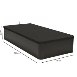 Lit coffre SPIRO 90x200 + 1 sommier / Noir