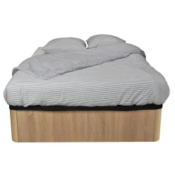 LIT COFFRE SPIRO 180x200cm + 1 SOMMIER / Décor Chêne Blanchi